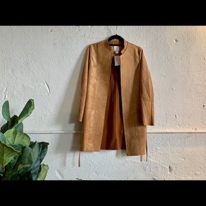 H&M Suede Brown Jacket Size 2